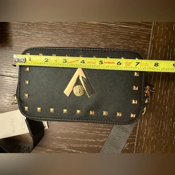 Valentino Orlandi Black and Gold Studded Crossbody Bag - Picture 6 of 13